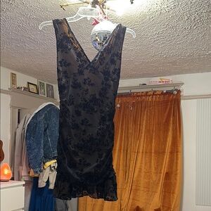 Black Floral Lace Dress